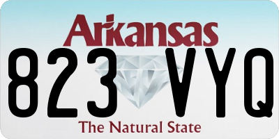 AR license plate 823VYQ