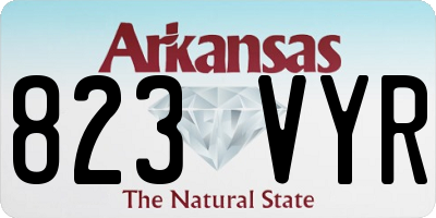 AR license plate 823VYR