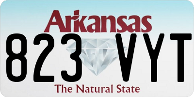 AR license plate 823VYT