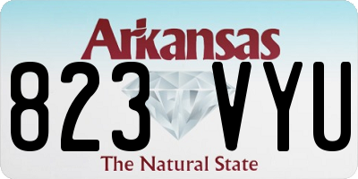 AR license plate 823VYU