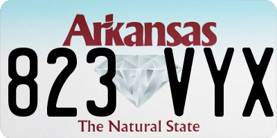 AR license plate 823VYX