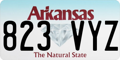 AR license plate 823VYZ