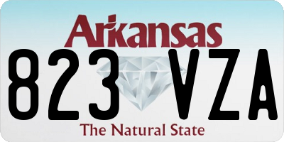 AR license plate 823VZA