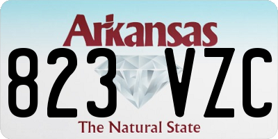 AR license plate 823VZC