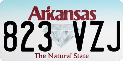 AR license plate 823VZJ