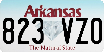 AR license plate 823VZO