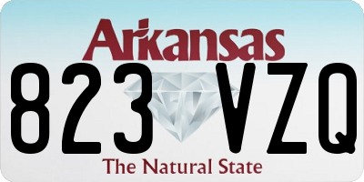 AR license plate 823VZQ