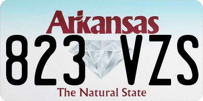AR license plate 823VZS