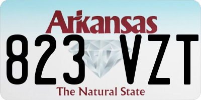 AR license plate 823VZT