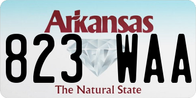 AR license plate 823WAA