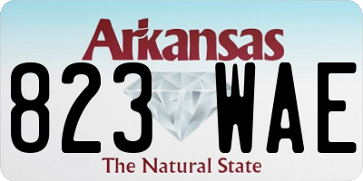 AR license plate 823WAE
