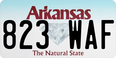 AR license plate 823WAF