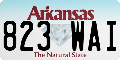 AR license plate 823WAI