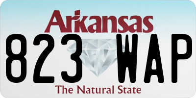 AR license plate 823WAP