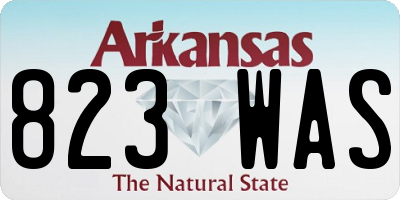 AR license plate 823WAS