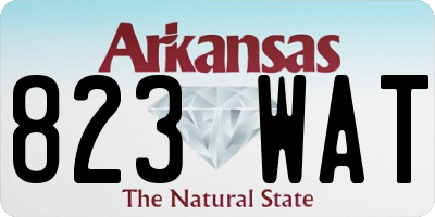 AR license plate 823WAT