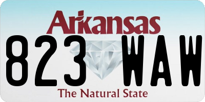 AR license plate 823WAW