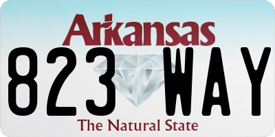 AR license plate 823WAY