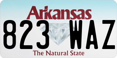 AR license plate 823WAZ