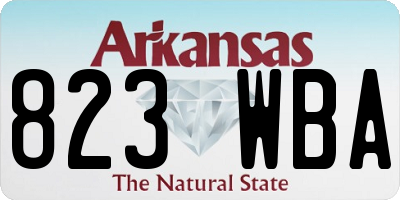 AR license plate 823WBA