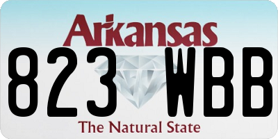 AR license plate 823WBB