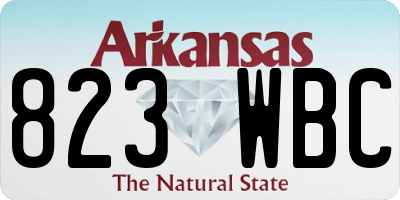 AR license plate 823WBC