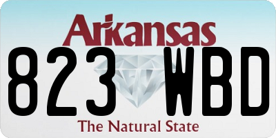 AR license plate 823WBD