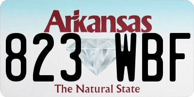 AR license plate 823WBF
