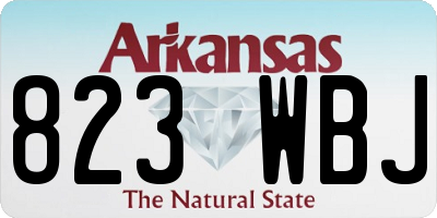 AR license plate 823WBJ