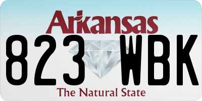AR license plate 823WBK
