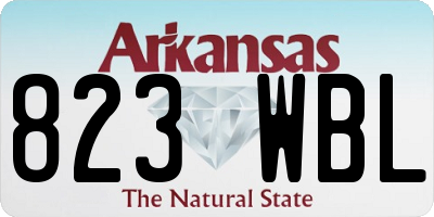 AR license plate 823WBL