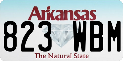 AR license plate 823WBM