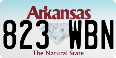 AR license plate 823WBN