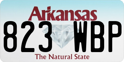 AR license plate 823WBP