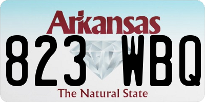 AR license plate 823WBQ