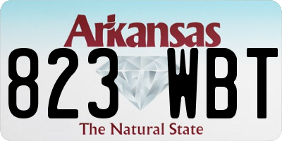 AR license plate 823WBT