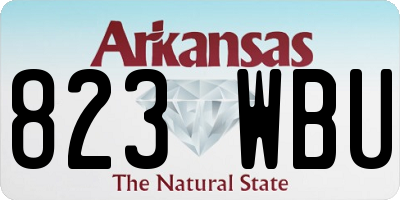 AR license plate 823WBU