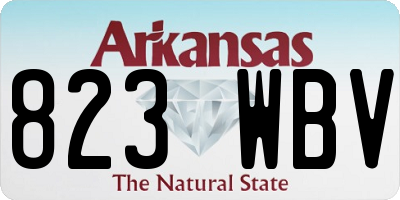 AR license plate 823WBV
