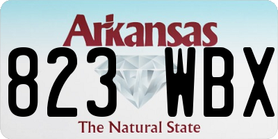 AR license plate 823WBX