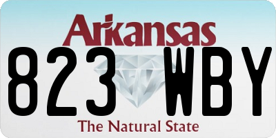 AR license plate 823WBY