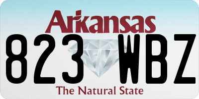 AR license plate 823WBZ