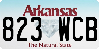 AR license plate 823WCB