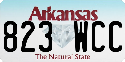 AR license plate 823WCC
