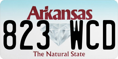 AR license plate 823WCD