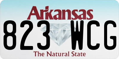 AR license plate 823WCG