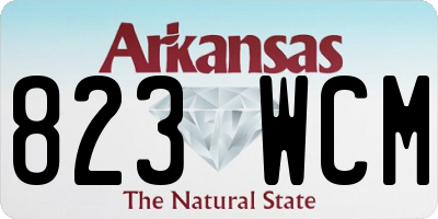 AR license plate 823WCM