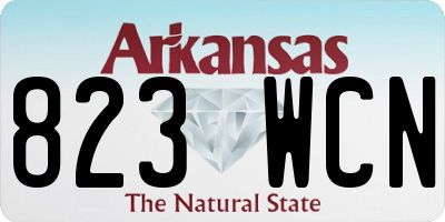AR license plate 823WCN