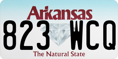 AR license plate 823WCQ