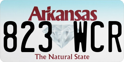 AR license plate 823WCR