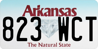 AR license plate 823WCT